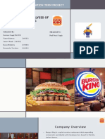 Advertisement Analysis of Burger King: Business Communication Term Project
