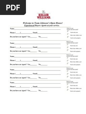 Sign in sheet