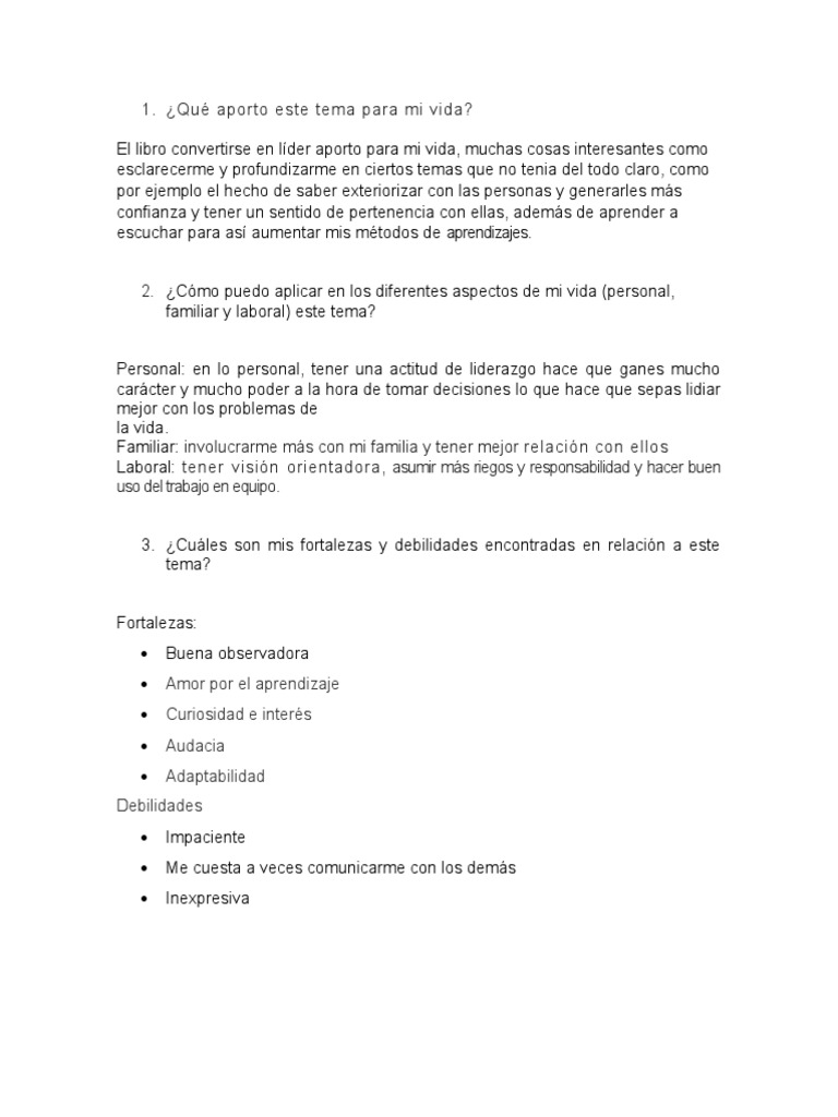 Liderazgo y Crecimiento Personal | PDF | Aprendizaje | Liderazgo