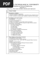 Pollution Control and Effluent Tretmant