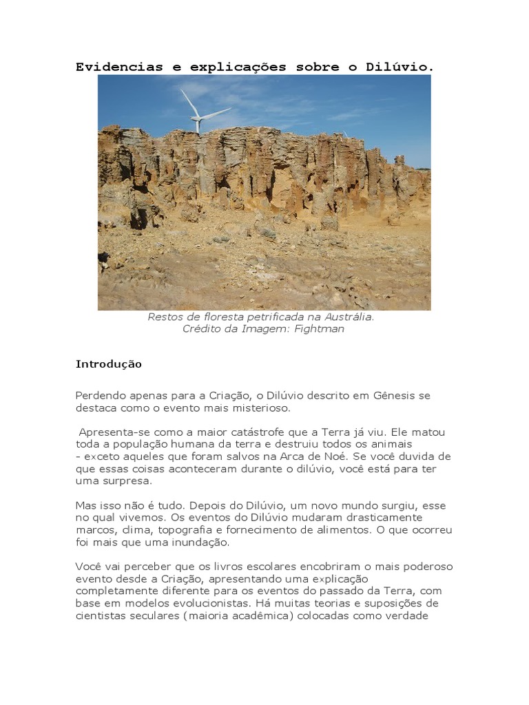 Evidencias e Explicações Sobre o Dilúvio | PDF | Mito do Dilúvio | Terra