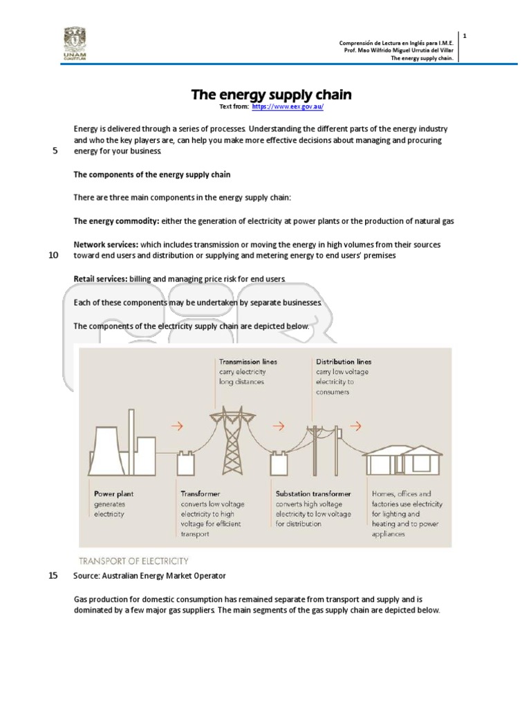 The Energy Supply Chain | PDF