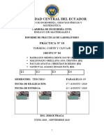 Práctica de Laboratorio 10° - Torsión, Corte y Clivaje - Grupo 04°