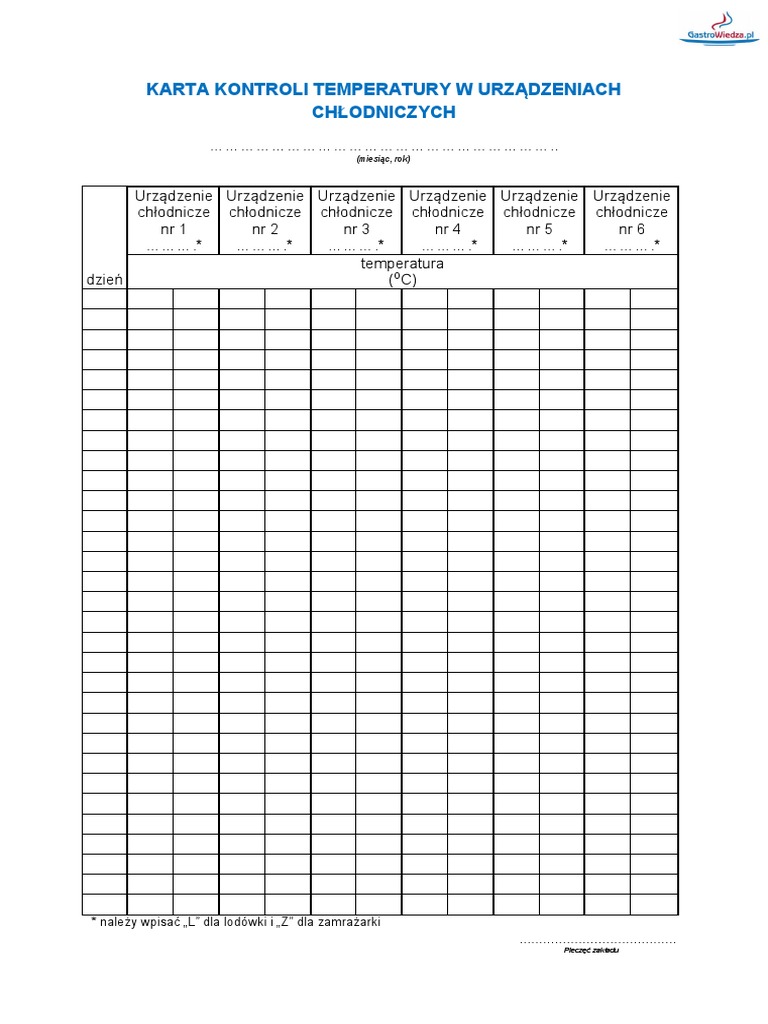 karta-kontroli-temperatur-w-urzadzeniach-chlodniczych-pdf