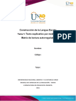 Matrixtarea 1 - Texto Explicativo Por Medio de Matriz de Lectura Autoregulada