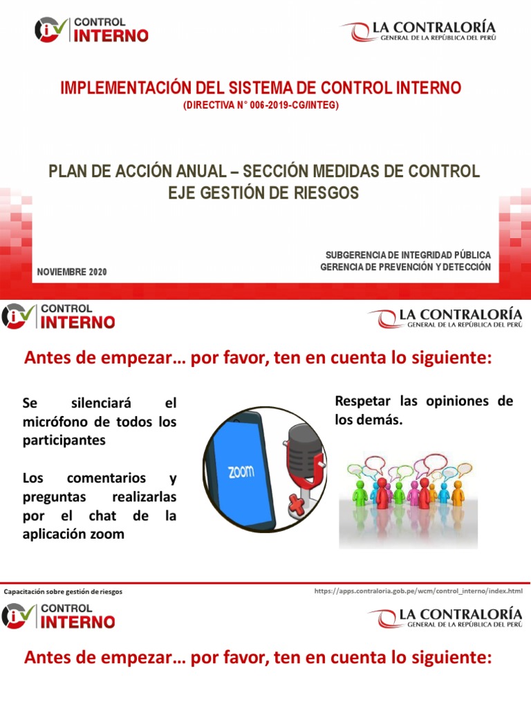 Plan de Acción Anual Sección Medidas de Control Eje Gestión de Riesgos ...