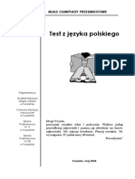 Test Z Języka Polskiego