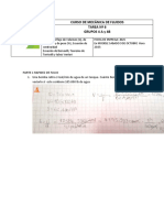 Curso de Mecánica de Fluidos: Tarea No 6 sobre Rapidez de Flujo, Ecuación de Continuidad y Ecuación de Bernoulli