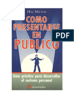 Hal Milton. Cómo Presentarse en Público