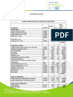 Cotizacion para Hudbay Materiales