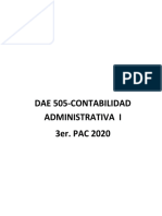 Contabilidad Administrativa I - 3er PAC-2020 Hora 5 P.M.