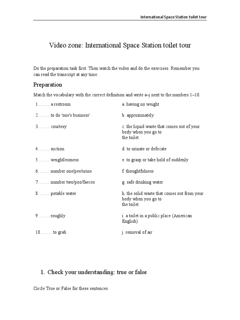 International Space Station Toilet Tour | PDF | Toilet | International ...