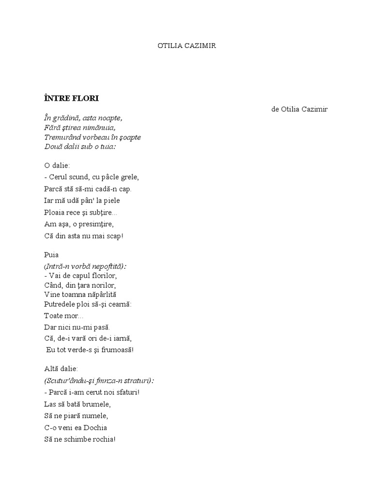 Otilia Cazimir-Poezii | PDF