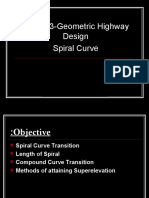 SUG413-Geometric Highway Design Spiral Curve