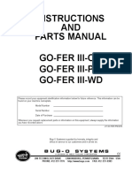 Instructions AND Parts Manual Go-Fer Iii-Ox Go-Fer Iii-Pl Go-Fer Iii-Wd