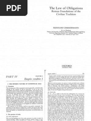 The Law Of Obligations 1a Parte