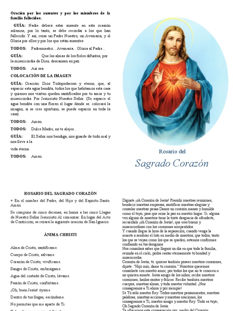 Rosario Del Sagrado Corazon de Jesus | PDF | Cristo (título) | orador ...