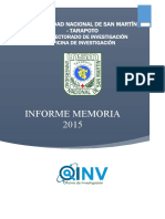 Informe UNSM-T 2015