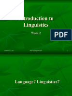 Week 2 Language and Linguistics - 0