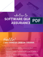 Intro to Software Quality Assurance (SQA