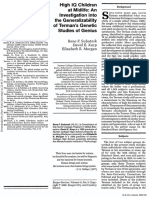 High IQ Children at Midlife: An Investigation Into The Generalizability of Terman's Genetic Studies of Genius