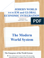 The Modern World System and Global Economic Integration: Presented By: Angelica May L. Villeza