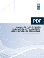 Pnud Planificación, Seguimiento y Evaluación de Los Reesultados Del Desarrollo