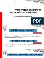 Unit 16. Introductory Activities and Presentation Techniques 