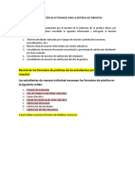 Consolidacion de Actividades para La Entrega de Formatos