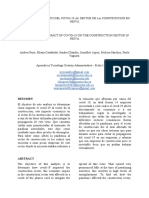 Artiulo - Análisis Del Impacto Del Covid Empresas de Contruccion