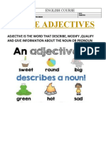 The Adjectives: Adjective Is The Word That Describe, Modify, Qualify and Give Information About The Noun or Pronoun