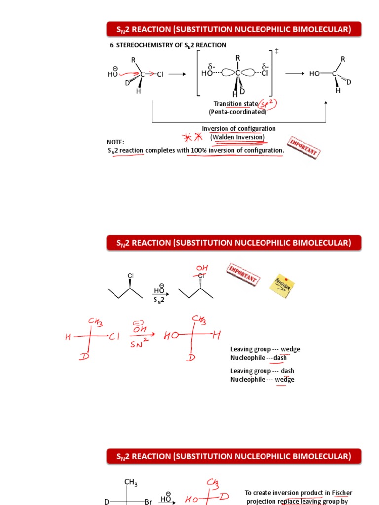S 2 Reaction (Substitution Nucleophilic Bimolecular) | PDF | Chemical ...