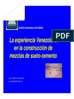 La Experiencia Venezolana P en La Construcción de Mezclas de Suelo Cemento Mezclas de Suelo-Cemento