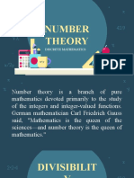 Number Theory: Discrete Mathematics