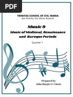 Music 9: Music of Medieval, Renaissance and Baroque Periods