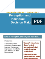 Perception and Individual Decision Making CH 5