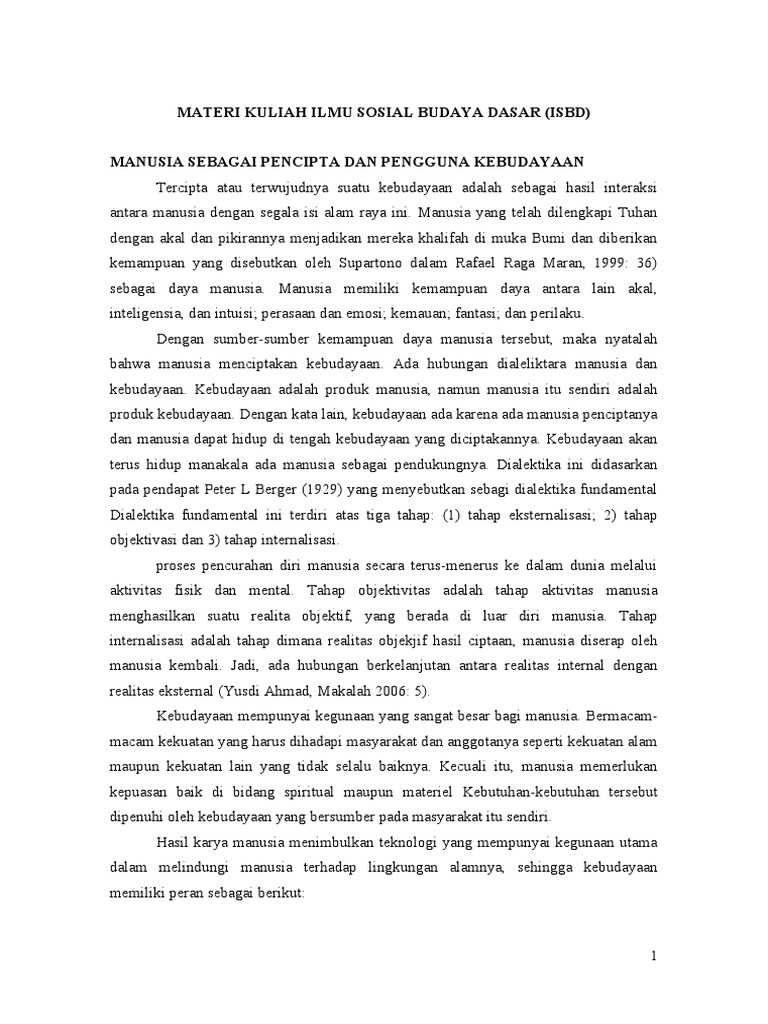 Ilmu Sosial Budaya Dasar PDF