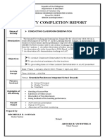 Activity Completion Report: Michelle E. Ocenar