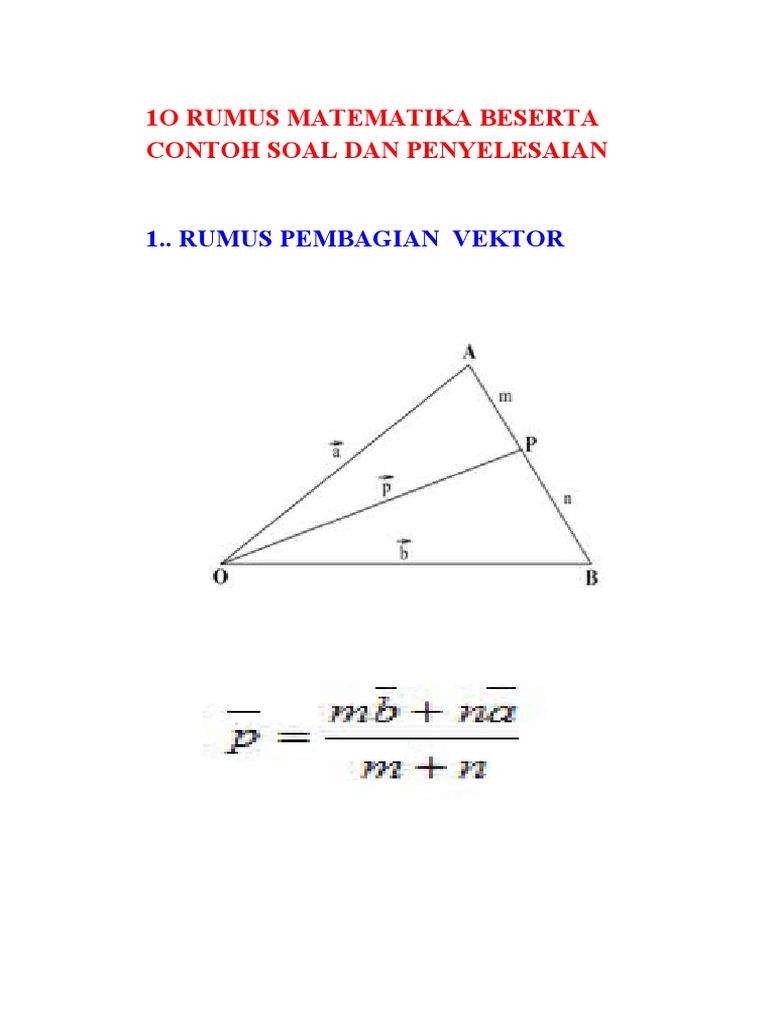 Rumus Pitagoras Dan Contoh Soal