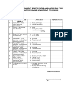 Ceklist Penerimaan PMT Balita 2021