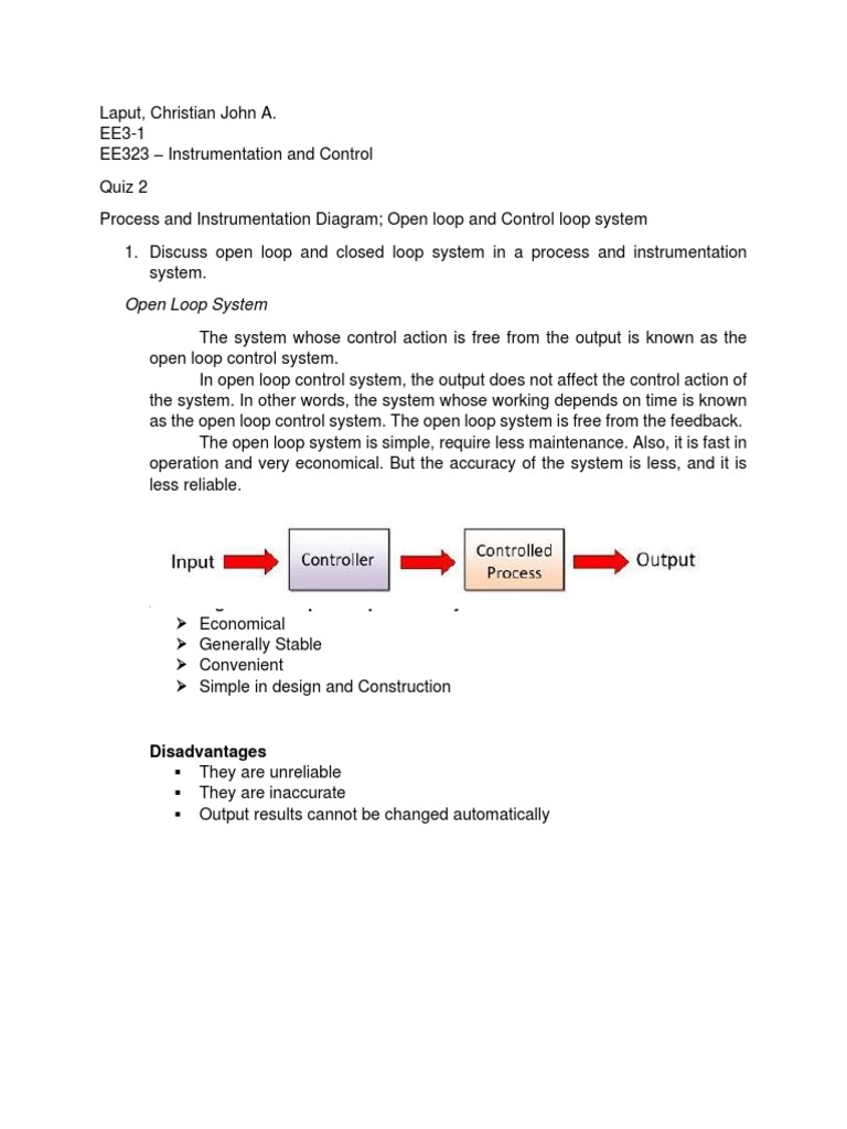 Comparing Open Loop and Closed Loop Control Systems Advantages