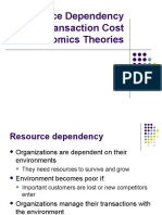 Resource Dependency and Transaction Cost Economics Theories Explained