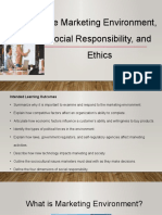 MKTG Chapter 1 - Marketing Environment, Social Responsibility & Ethics