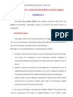 Metrology and Instrumentation - Mod 1