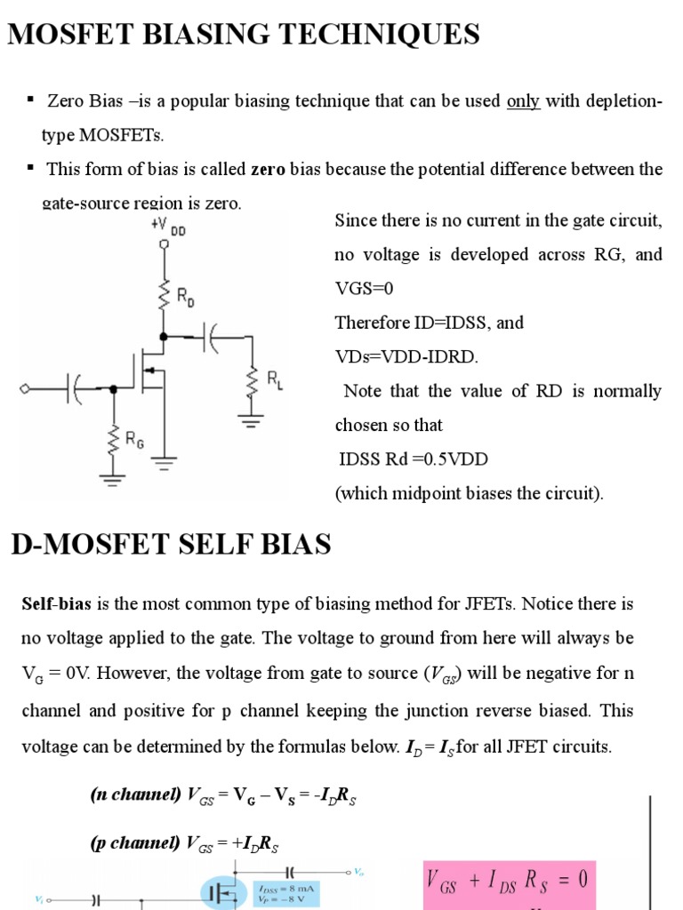Mosfet Biasing Techniques PDF