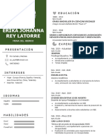 Curriculum Vitae Erika Rey