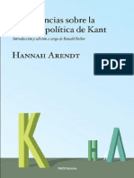 14- Arendt - Conferencias Sobre La Filosofia Pol+¡Tica de Kant (Tercera Conferencia)
