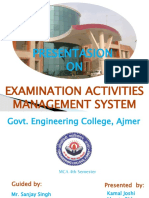 Presentasion ON: Examination Activities Management System