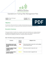 Activity Template Risk Management Plan