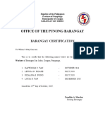 Barangay Certificate BHW